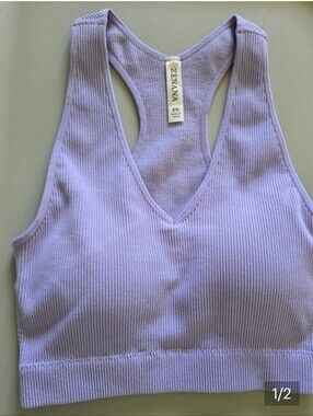 Ribbed Pink Crop Tank Top - Wireless Comfort